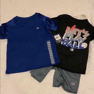 Champion boys shorts/t-shirt outfits size 5